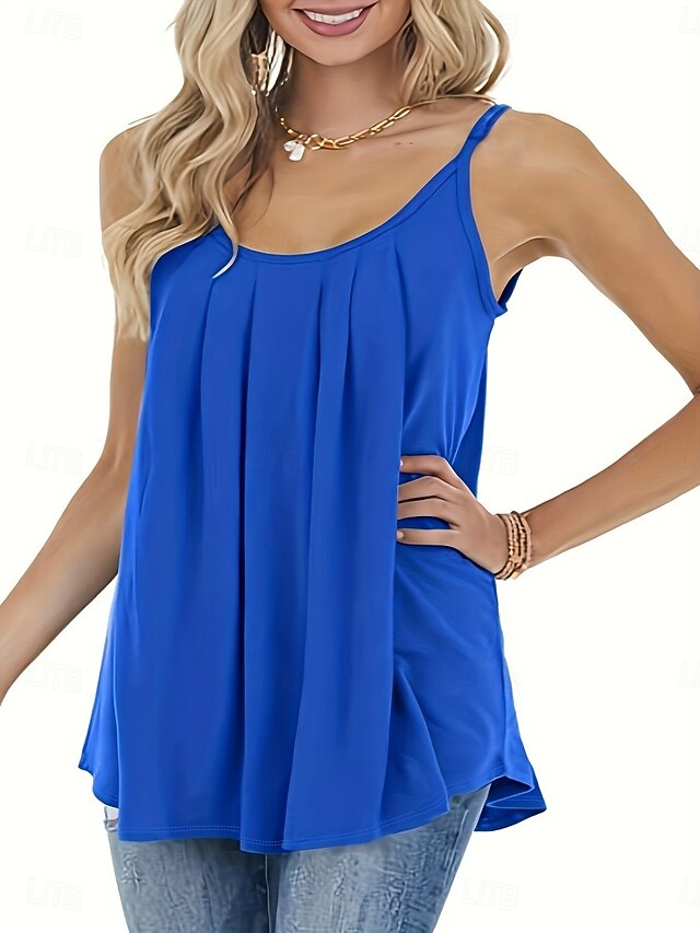 Multi Packs 2pcs Women's V Neck Sleeveless Green+pink Tank