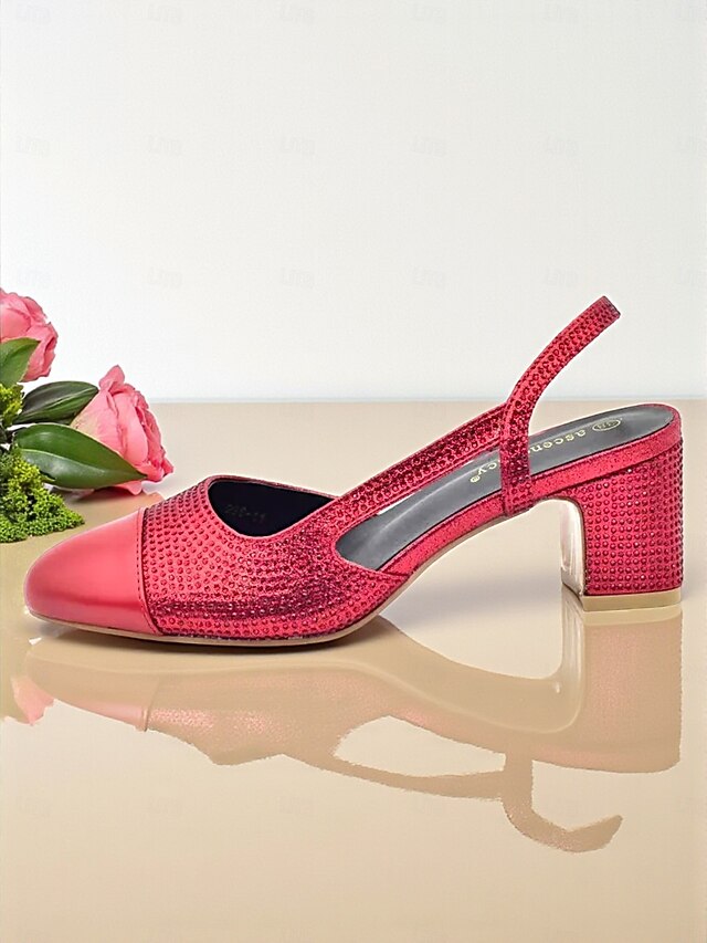 - Matching and Clutch Set Heel Sandals Block Women's Gold