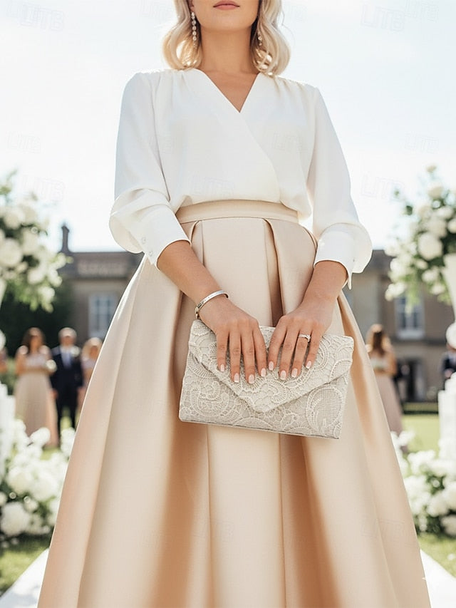 Clutch with Lace Women's Bag Evening Strap Chain