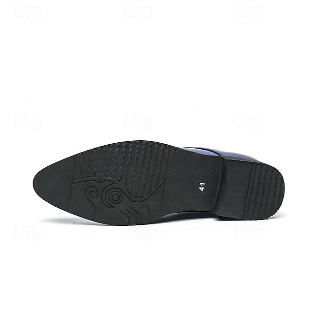 Lace-Up Formal Patent Men Shoes – for Glossy Leather Green