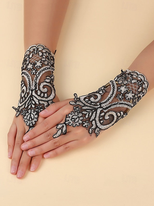 White Gloves Bridal Wedding Elegant Vintage Fingerless – Lace
