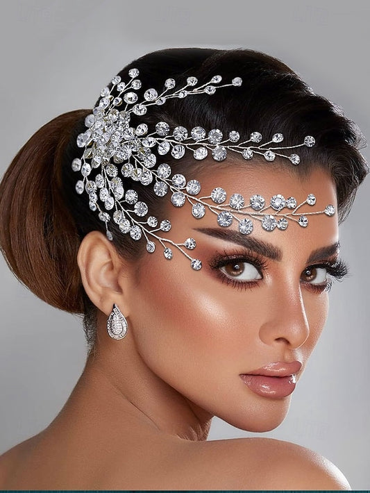Elegant Hair Bridal Rhinestone Accessory and Crystal Flower –