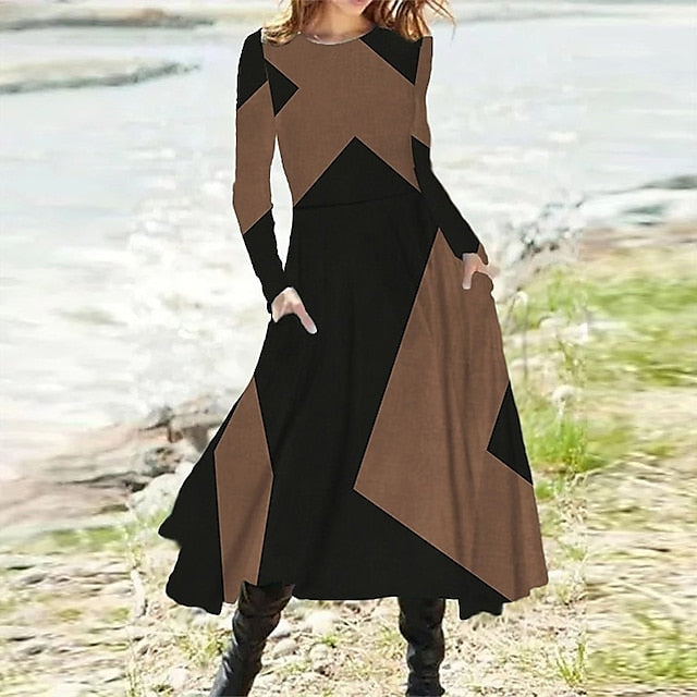 Women's Midi Dress Casual Dress Winter Dress Swing Dress