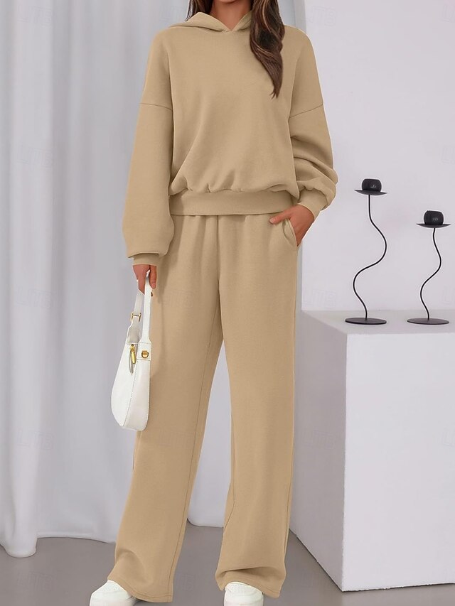 Women's Two Piece Sets Hoodie Tracksuit Long Sleeve Hooded