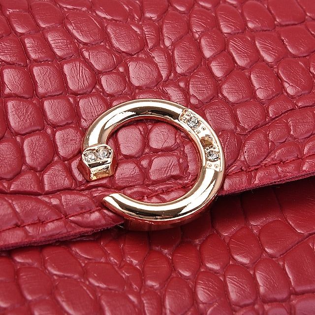 Bag Leather Going Women's out Set PU Purse Office Pcs 3