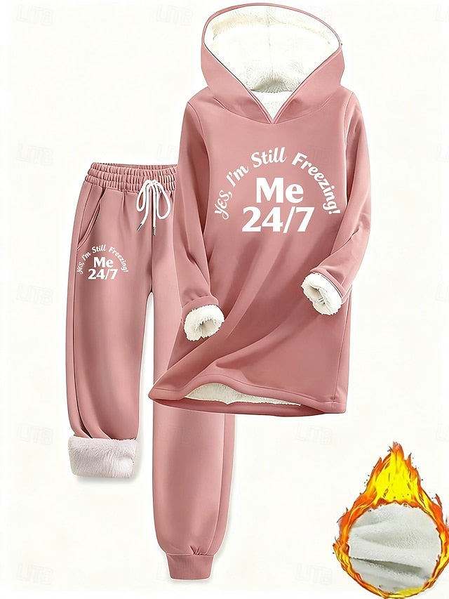 Women's Two Piece Sets Tracksuit Pants Sets Long Sleeve