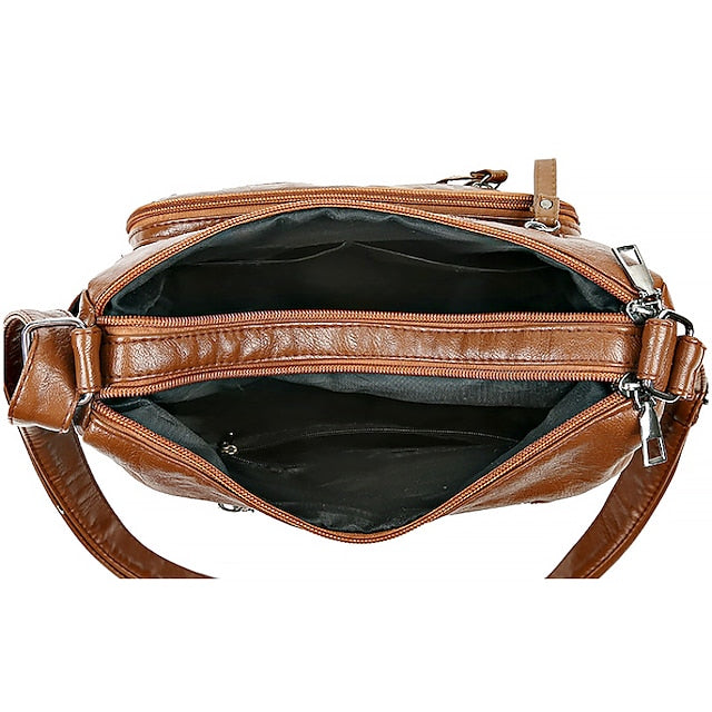 Hobo Bag PU Shoulder Leather Crossbody Women's