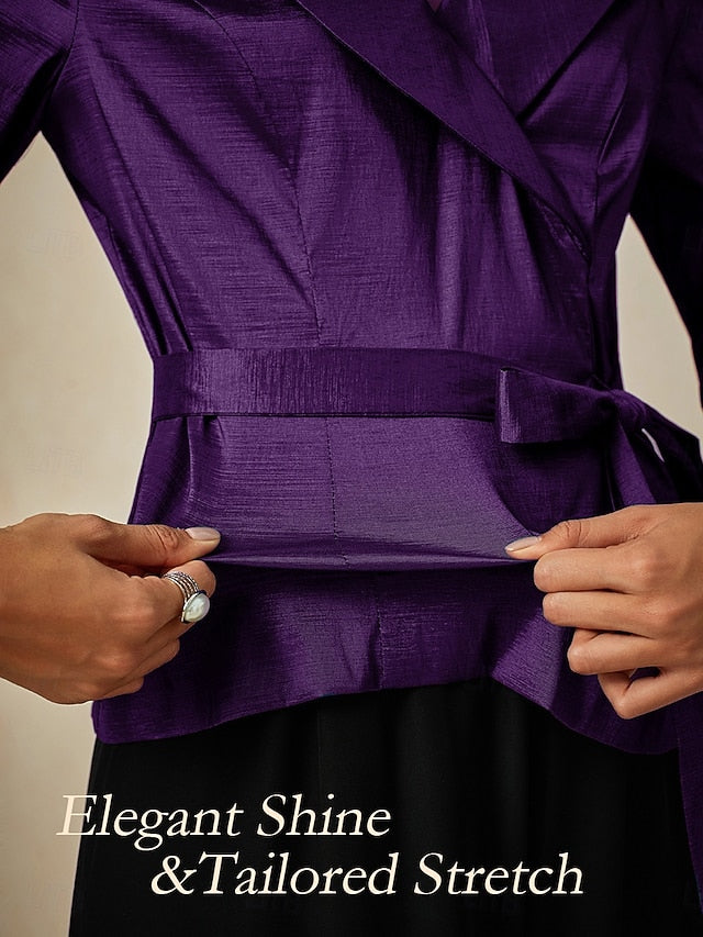 Women's Blouse Evening Tops Solid Color Plain Elegant