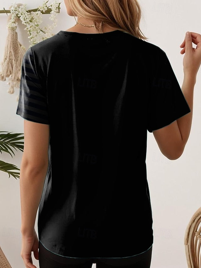 Women's T Shirt Retired Graphic Letter Vintage Stylish