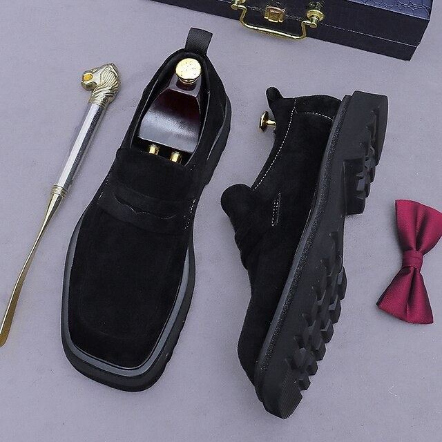 Leather Suede -Classic Business Loafers Men's Cowhide