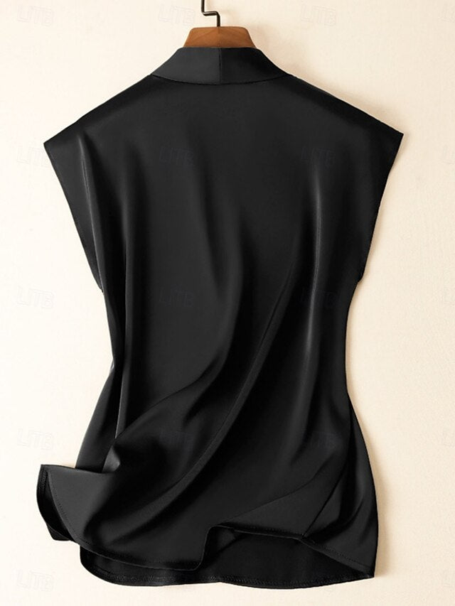 Women's Satin Top Satin Tank Plain Elegant Fashion Stylish