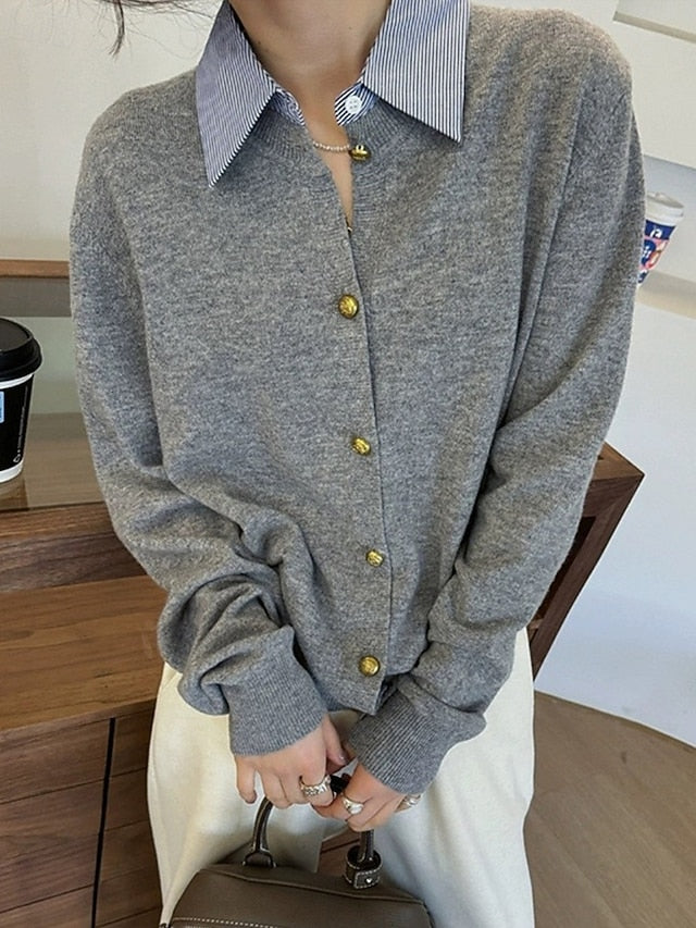 Women's Sweater Cardigan Fashion Streetwear Daily Solid