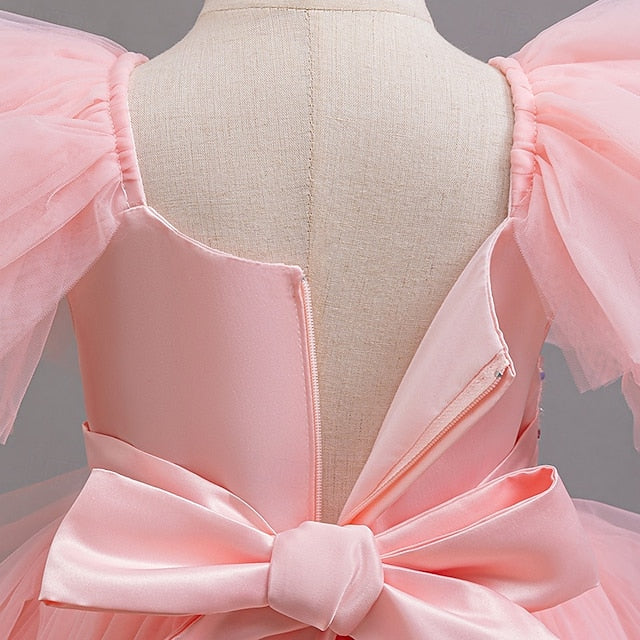 Wedding Dress Sleeveless Girls' Special Kids Party Sequin