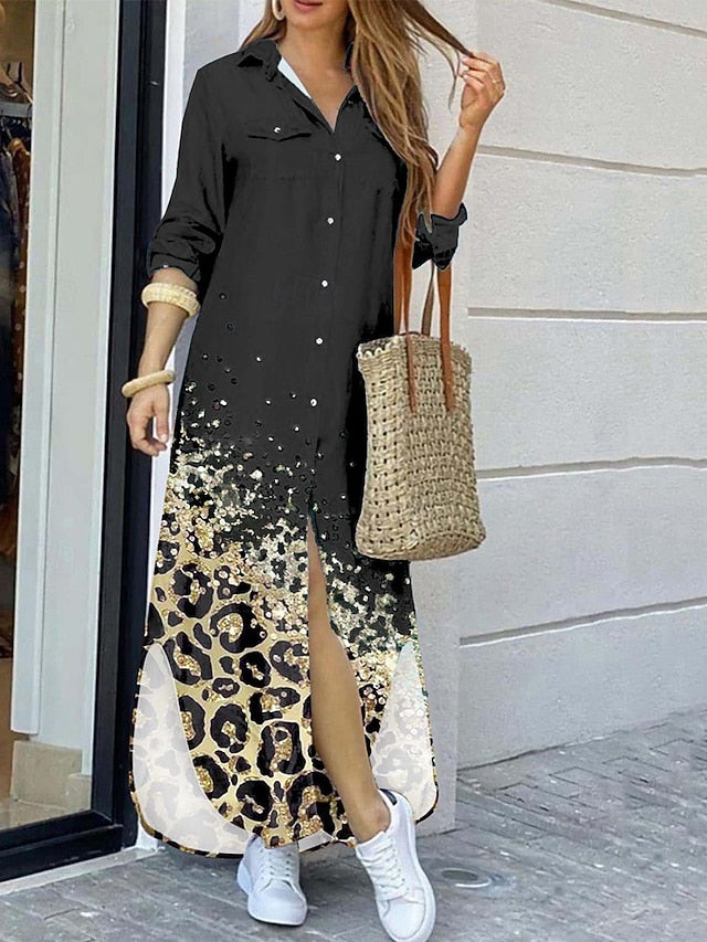 Women's Long Dress Maxi Dress Shirt Dress Casual Dress