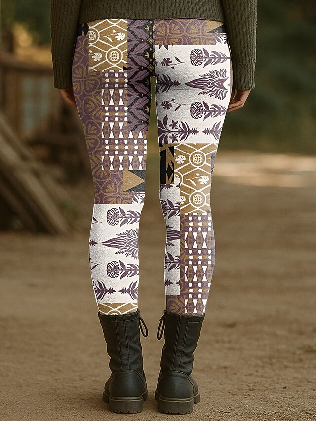 Women's Leggings Vacation Vintage Fashion Ankle-Length High