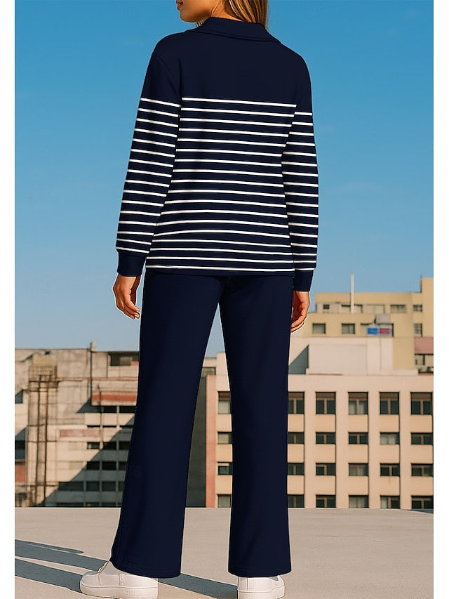 Women's Sweatshirt Tracksuit Sweatpants Drawstring Pocket