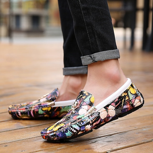 Loafers Boots PU Winter Slip-Ons lined Fleece Men's