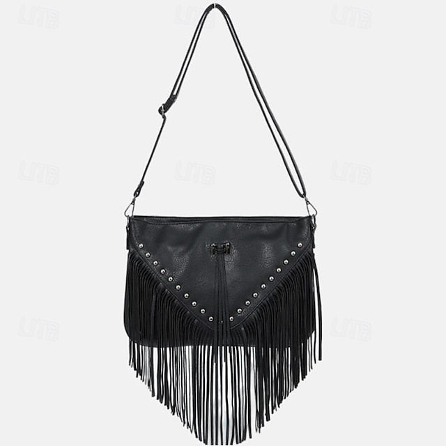 with Women's Style Crossbody Leather Fringe Bag Bohemian