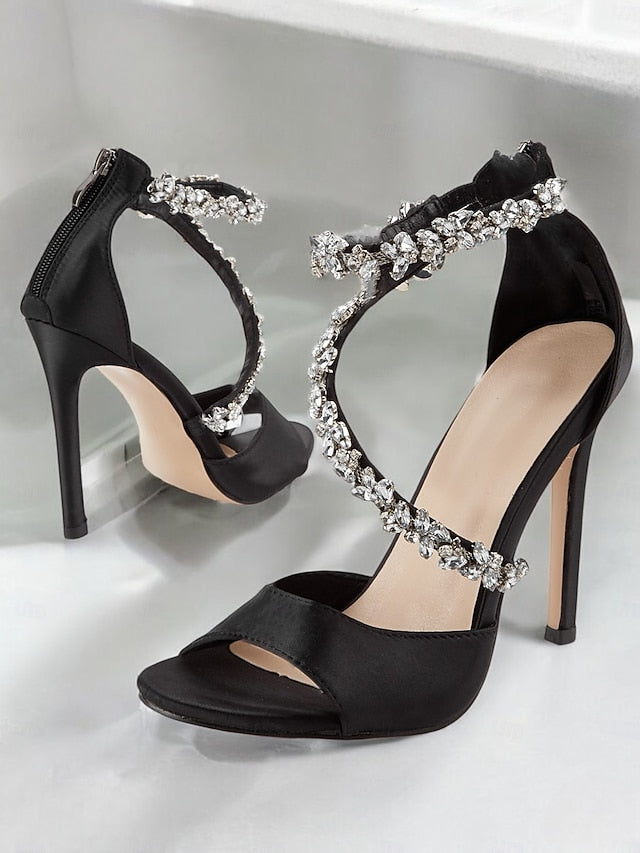 Stiletto Women's Heels Rhinestone-Embellished – Elegant