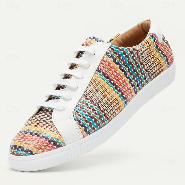 Men's Woven Trendy – Knit Nylon Sneakers Multicolor