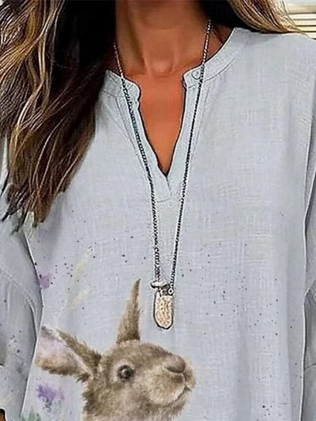 Women's Shirt Buttons Print Animal Butterfly Stylish Modern