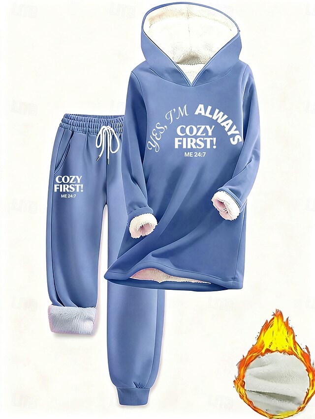 Women's Two Piece Sets Tracksuit Pants Sets Long Sleeve