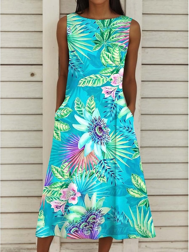 Women's Midi Dress Sundress A Line Dress Summer Dress