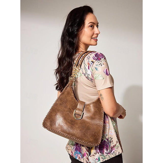 Large Strap Vintage Women's Chain with – Bag Hobo Leather