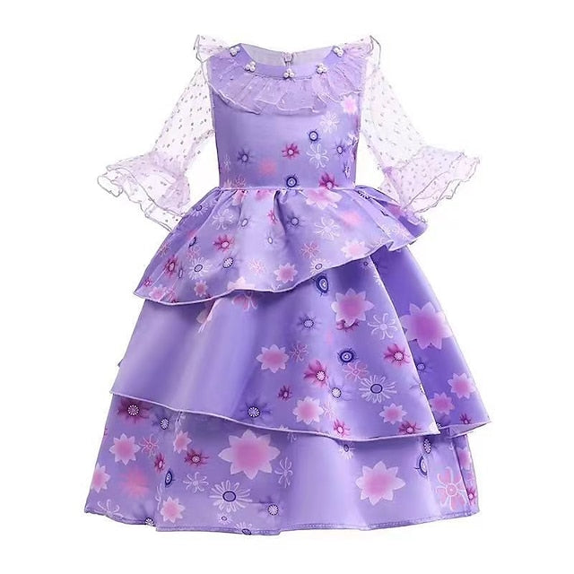 Princess Fairytale Girl Flower Encanto Isabela Dress Madrigal