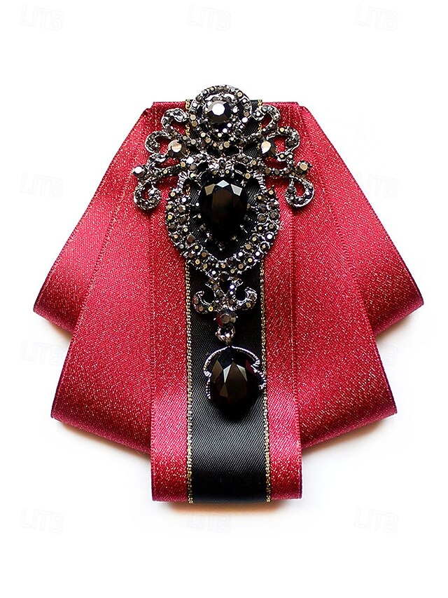 Men's Christmas Diamond-Accent Tie Satin - Bow Elegant