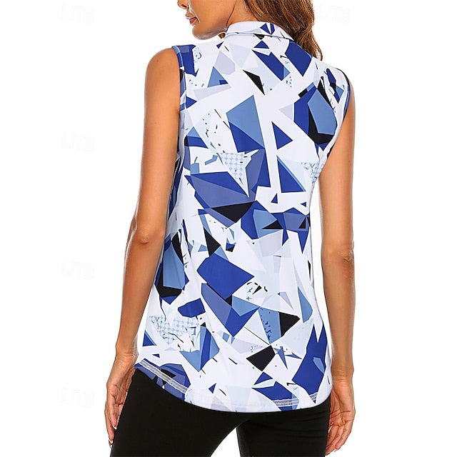 Women's Graphic Geometric Sport Shirt Golf Polo Shirt