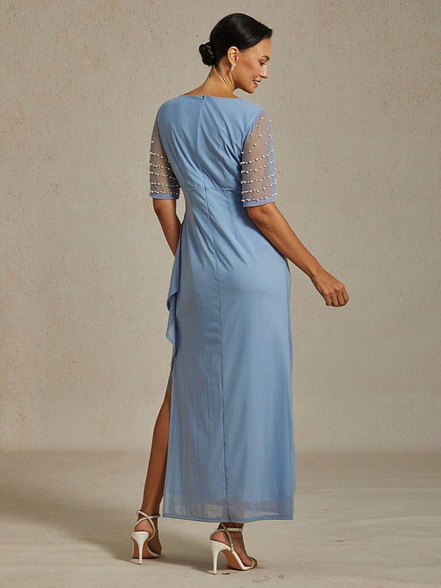 Women's Maxi Dress Sheath Dress Elegant Solid Color Short