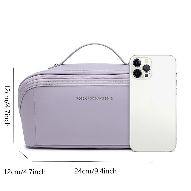 Makeup Handbag Travel Women's Leather Bag Cosmetic PU