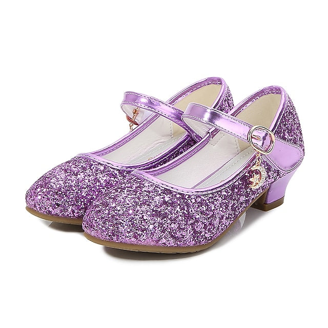 Jane Girls' Glitter Heel Low Sparkly Mary - Shoes