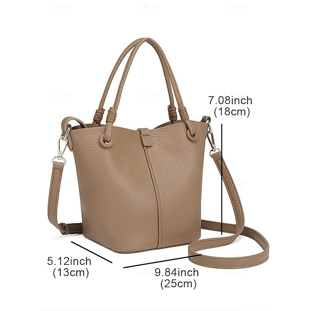 with Pouch Bucket Leather Stylish Bag – Women's Matching