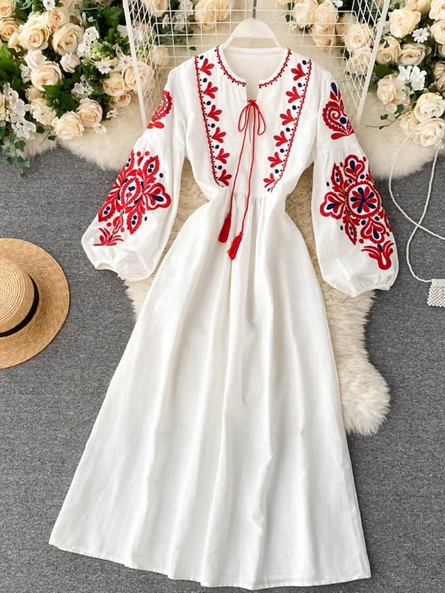 Women's Midi Dress A Line Dress Casual Outdoor Going out