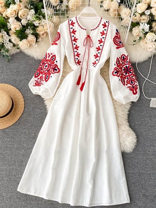 Women's Midi Dress A Line Dress Casual Outdoor Going out