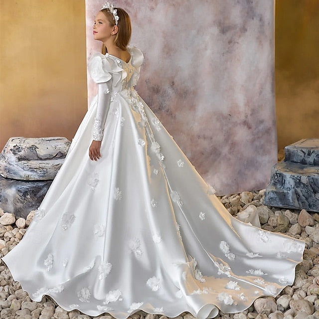 Communion Girl Girls' First Dress Flower Formal