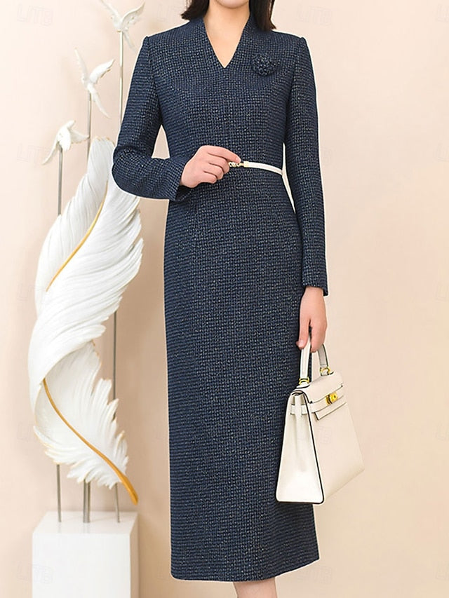 Elegant Sheath / Dress Bride V the Neck Vintage Mother Column of