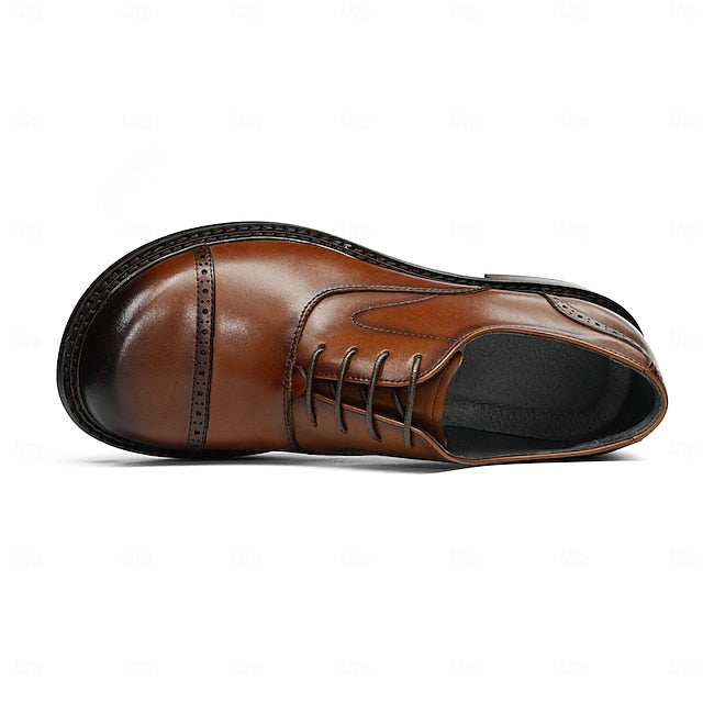 Oxford Leather First Genuine Shoes- Toe Cap Men's