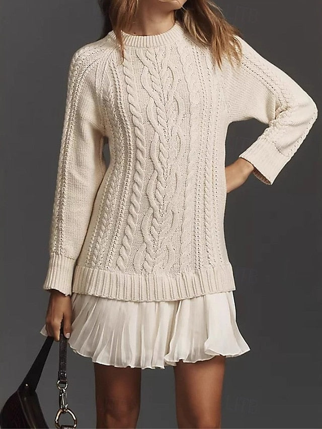 Women's Mini Dress Sweater Dress Casual Vacation Home