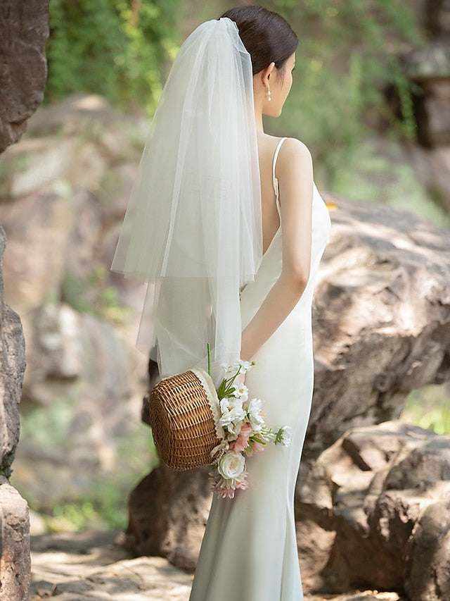 Two-Layer – Bridal Tulle Elegant Classic Soft with Veil