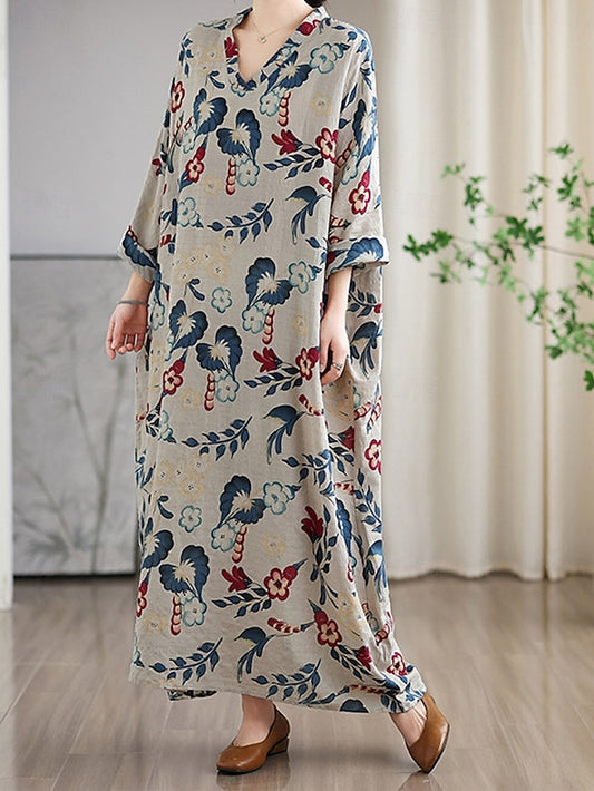 Women's Maxi Dress Cotton Blend Casual Dress Basic Casual