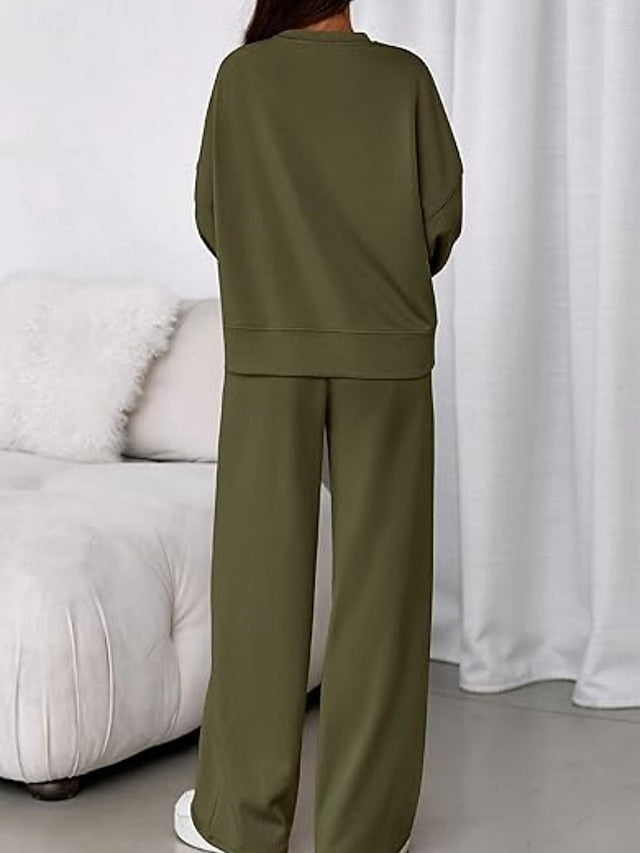 Women's Two Piece Sets Pants Sets Bolero Top Long Sleeve