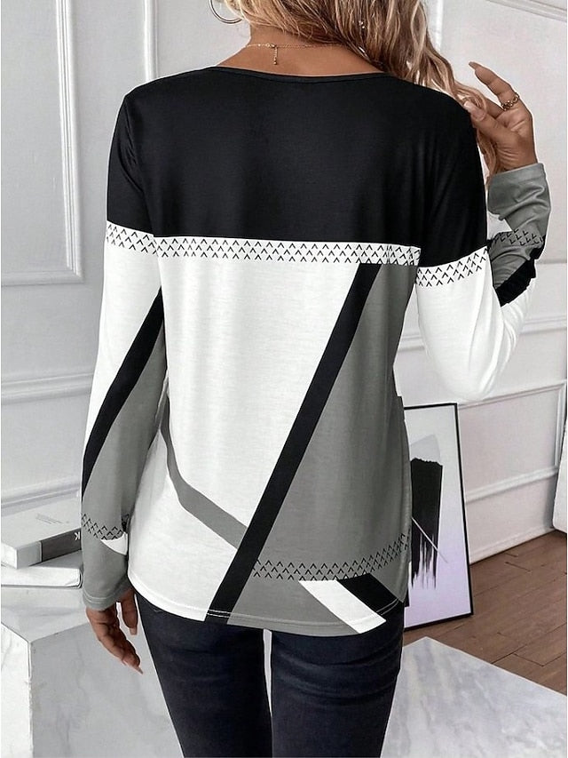 Easter Women's T shirt Long Sleeve Crew Neck Long Sleeve