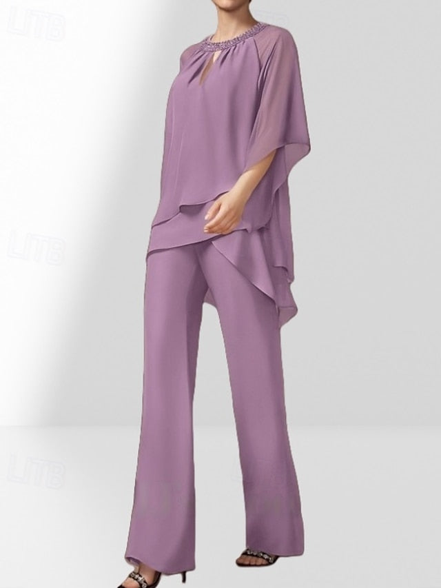 Piece Bride Pantsuit Dress the Wedding Two Guest of Mother