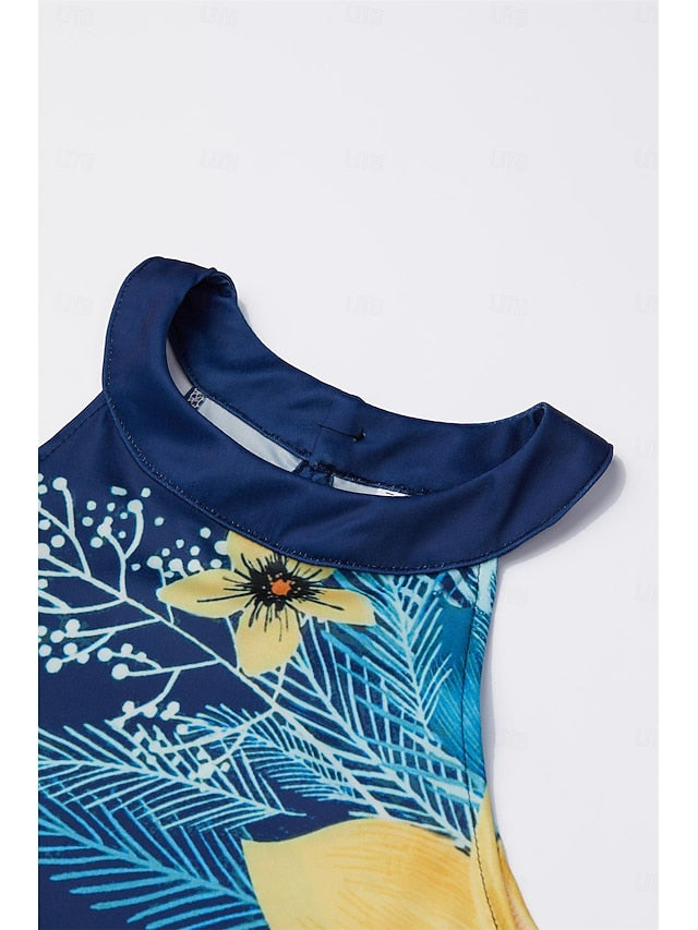 Women's Summer Dress Halter Neck Dress Print Dress Active