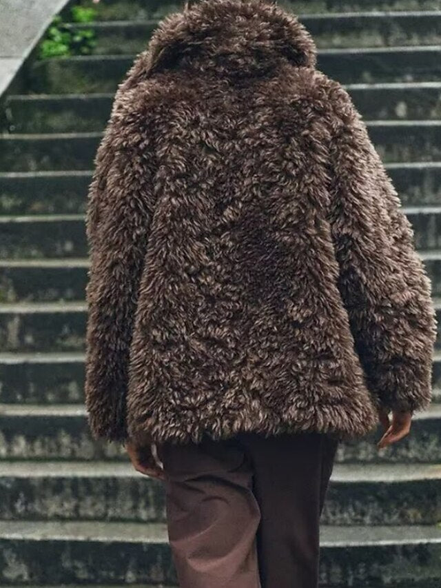 Teddy Women's Warm Faux Comfortable Fur Furs Coat