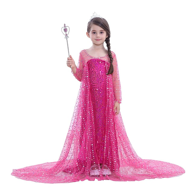 Princess Elsa Dress Movie Girls' Flower Frozen Girl