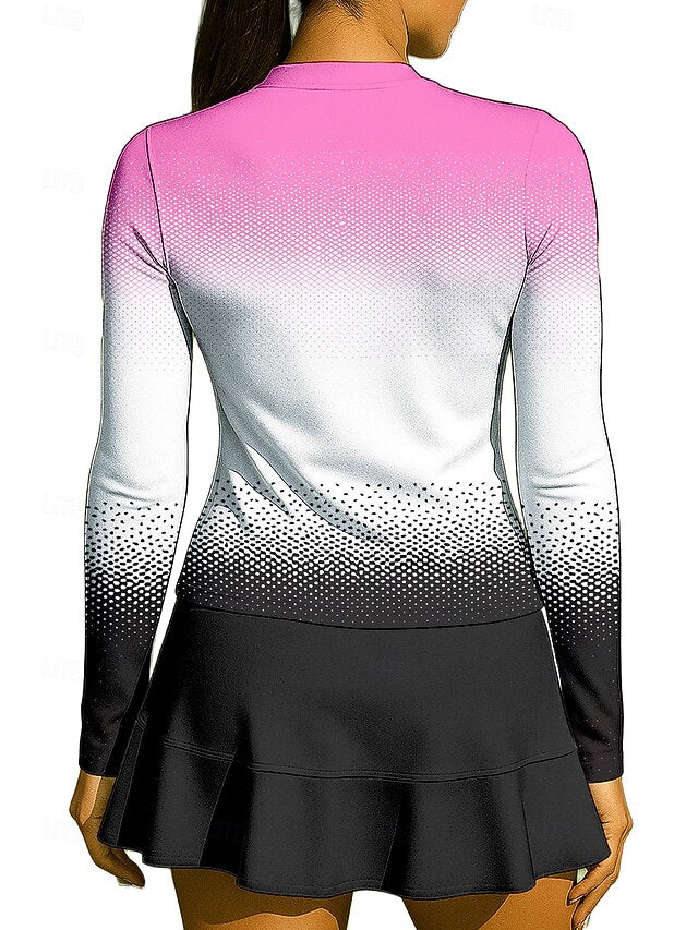 Women's Gradient Sport Shirt Tennis Shirt Tennis Top Long